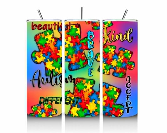 Beautiful Autism 20oz Stainless Steel Tumbler