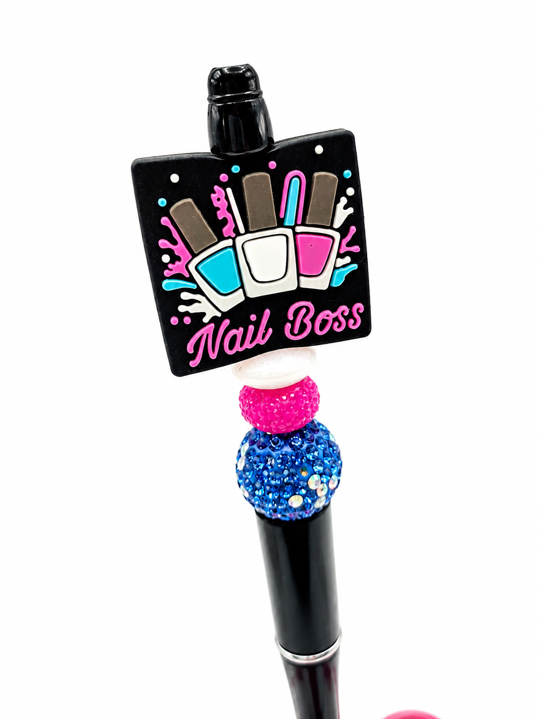 Nail Boss Beaded Pen & Matching Phone Charm Set