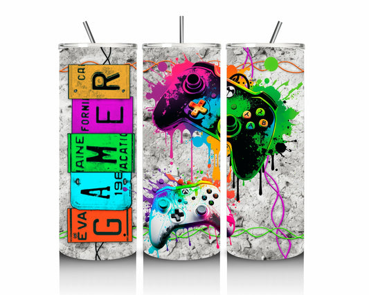 Personalised Gamer 20oz Stainless Steel Tumbler