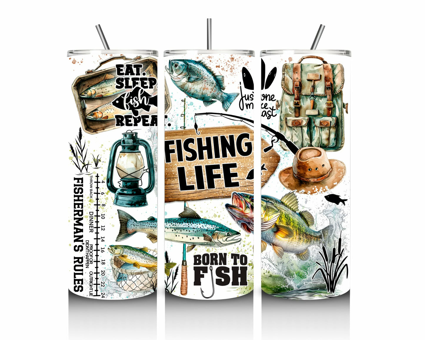 Fishing Life 20oz Stainless Steel Tumbler