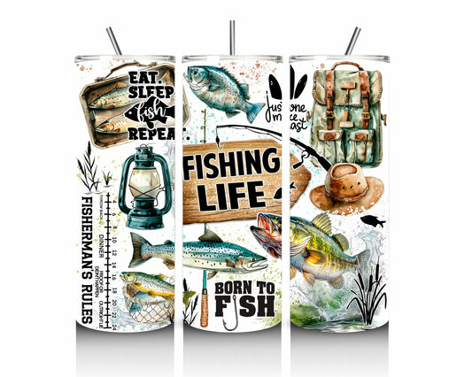 Fishing Life 20oz Stainless Steel Tumbler