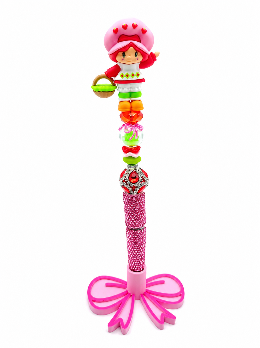 Strawberry Girl Beaded Pen