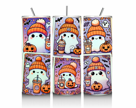 Cute Halloween Ghost 20oz Stainless Steel Tumbler