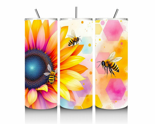Bee & Sunflower 20oz Stainless Steel Tumbler