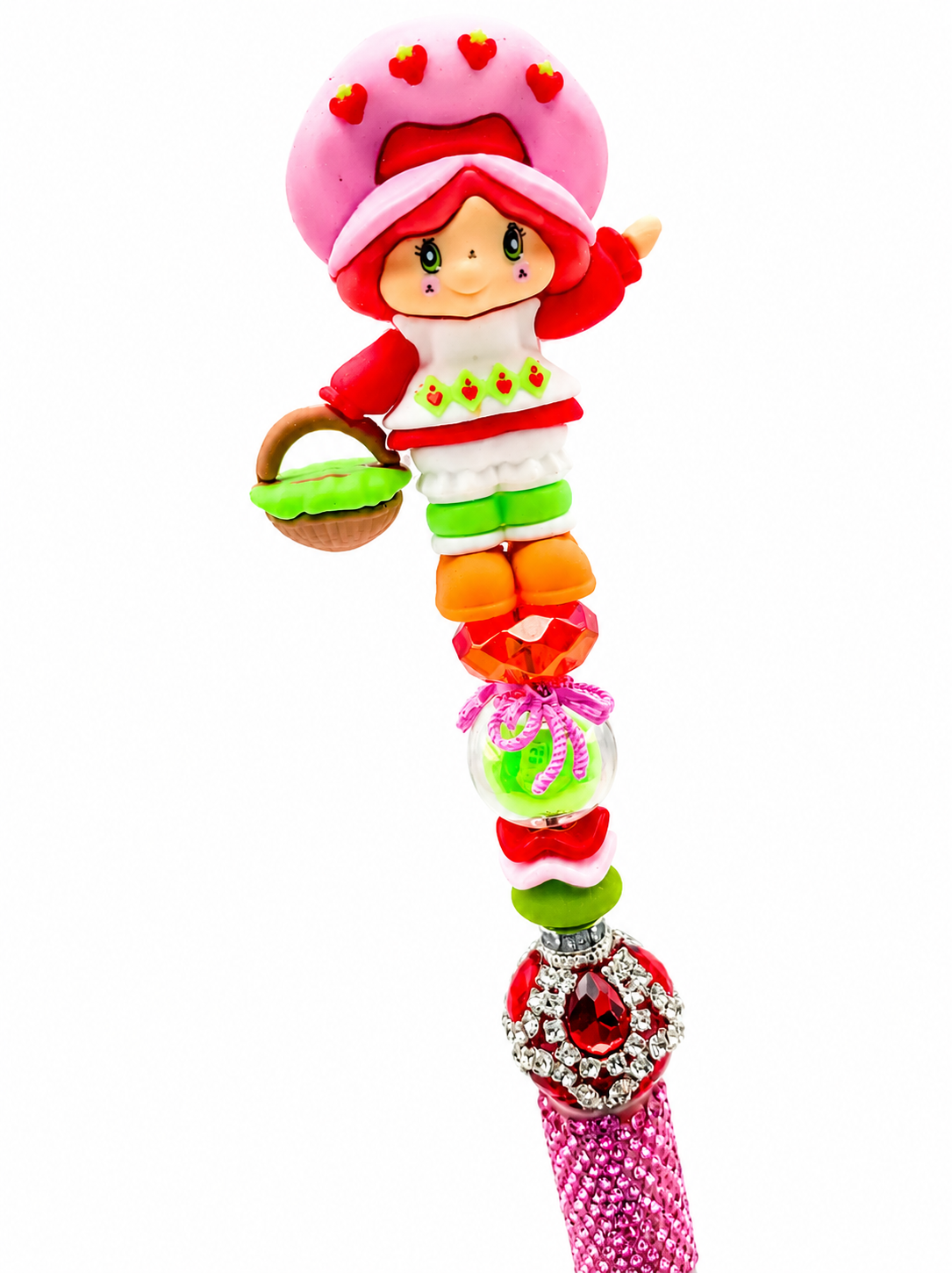 Strawberry Girl Beaded Pen