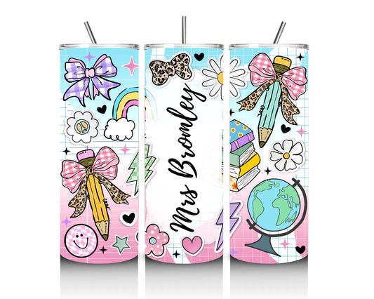 Personalised Teacher 20oz Stainless Steel Tumbler