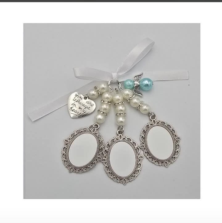 Personalised Memorial Bouquet Photo Charm