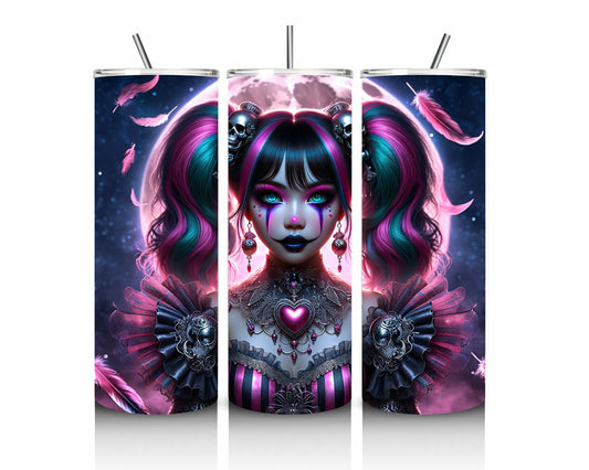 Gothic Moon Doll 20oz Stainless Steel Tumbler