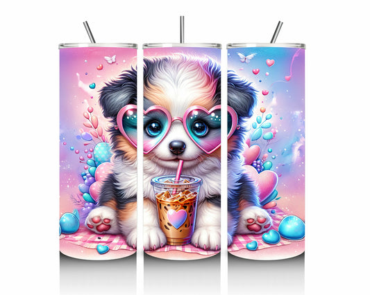 Cute Puppy 20oz Stainless Steel Tumbler
