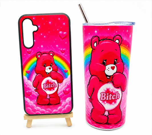 Bitch Bear Phone Case & Tumbler Set